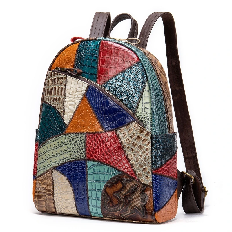 

New women's shoulder bag head layer cowhide ladies backpack retro handmade leather large capacity backpack women