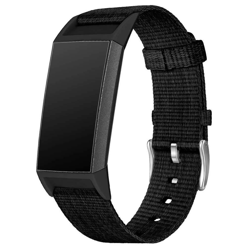 

For Fitbit Charge 3 Watch Replacement Woven Canvas Fabric Watch Band Wrist Strap
