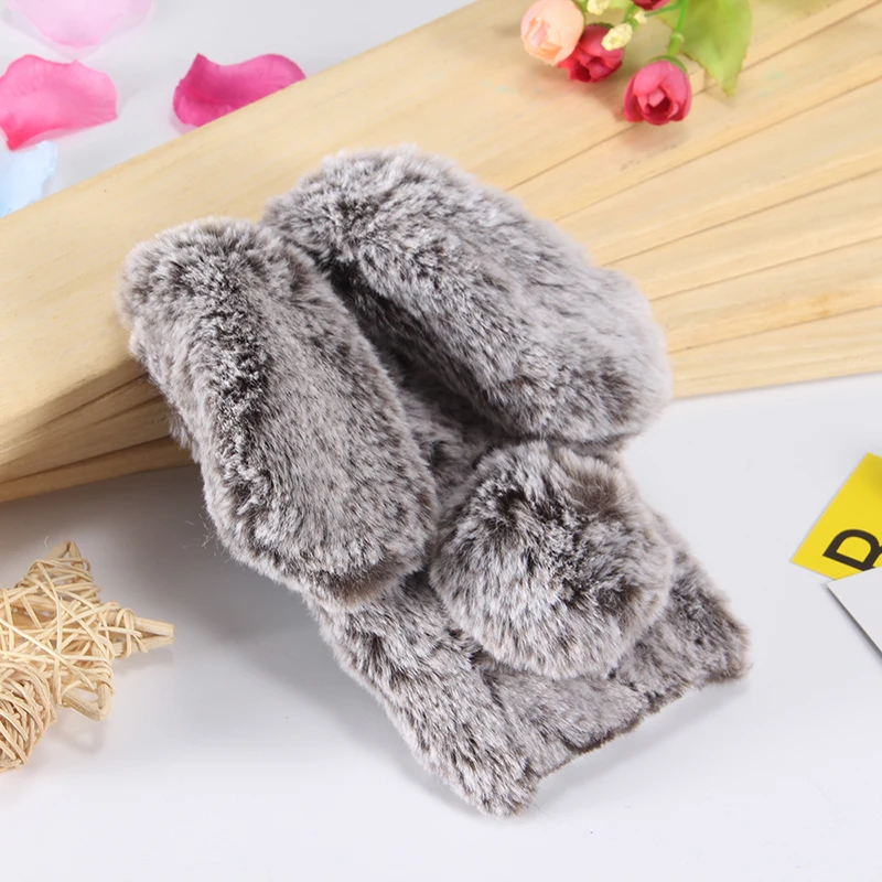 DIY мягкий пушистый популярный кролик красивый стильный резиновый чехол Защитный