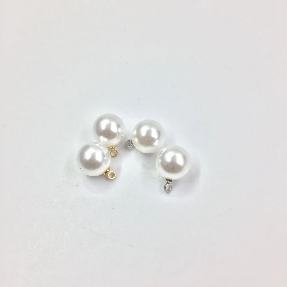 Eruifa 20 шт. 10 мм пластиковые жемчужные бусины с кремом подвески ювелирные изделия DIY