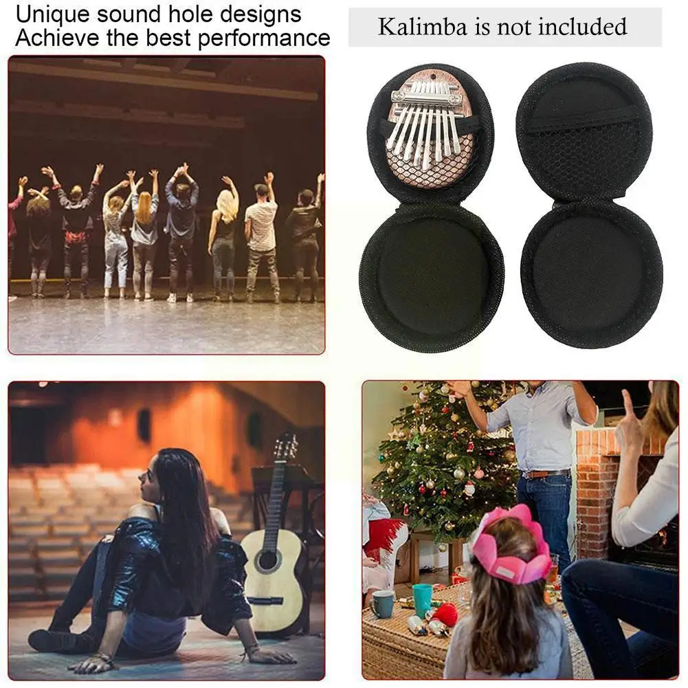 

100% Original Black Eva Thumb Piano Storage Kalimba Portable 8-tone Kawaii Bag Piano Box Storage Thumb Box G2u5