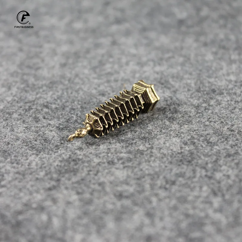 Медная пагода статуэтки в стиле ретро латунная китайская фэн шуй 9 слойная башня