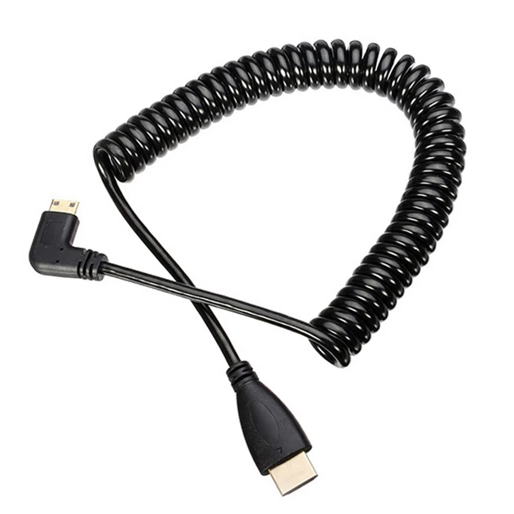 Новый пружинный удлинитель Micro HDMI с углом 90 градусов портативный прочный для
