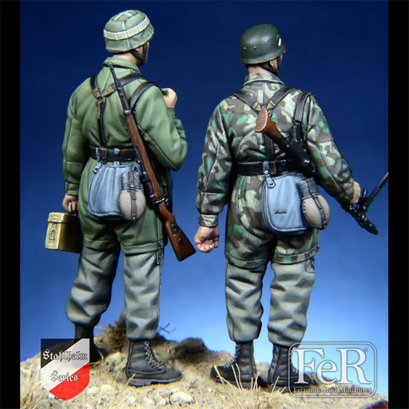 2 шт. воины-десантники фигурка из смолы модель 1/35 набор сборочные модели
