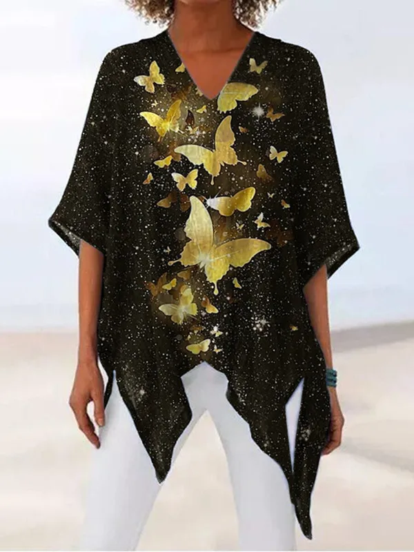 

Summer Women Blouses Befree Sexy Short Sleeve Loose Elegant Ruffles Line Hole Casual Big Large Pluse Sizes Tops Blouse Shirts