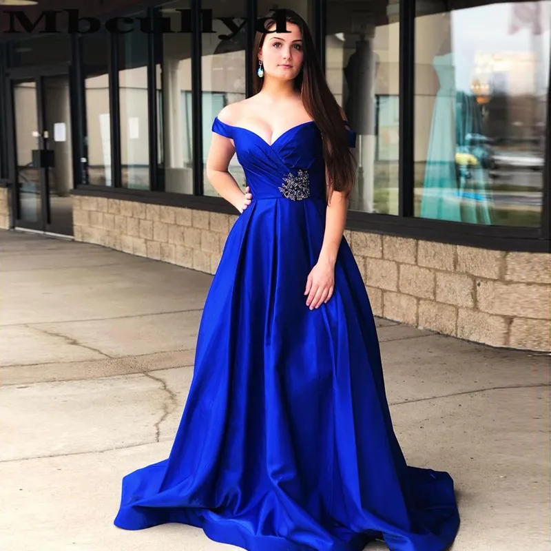 Платье для выпускного вечера Mbcullyd длинное синее платье с открытой спиной и