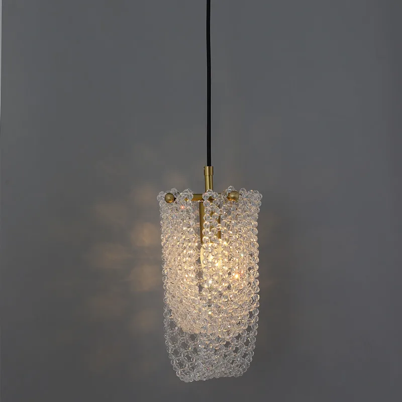 

Скандинавская атмосфера, Хрустальная цепочка ручной работы, люстра, роскошный светильник для спальни, гостиной, ресторана, коридора, декоративный светильник