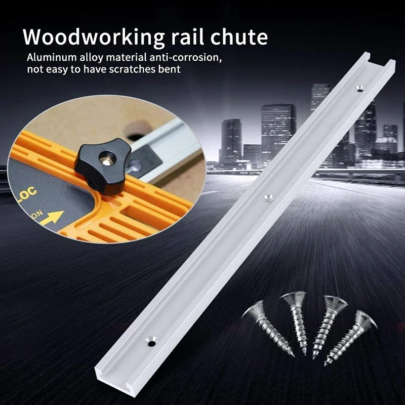 2Pcs T Track Miter Jig Fixture Slot Straight Edge Clamping Tool Guide Aluminum Alloy T-Slot Locking Handle | Инструменты