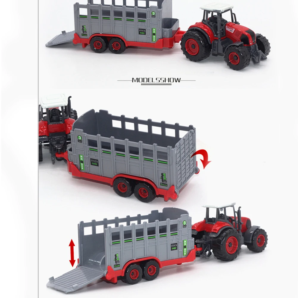 6 шт. 1:64 масштаб тракторы прицепы коллекционные литые фермерские автомобили