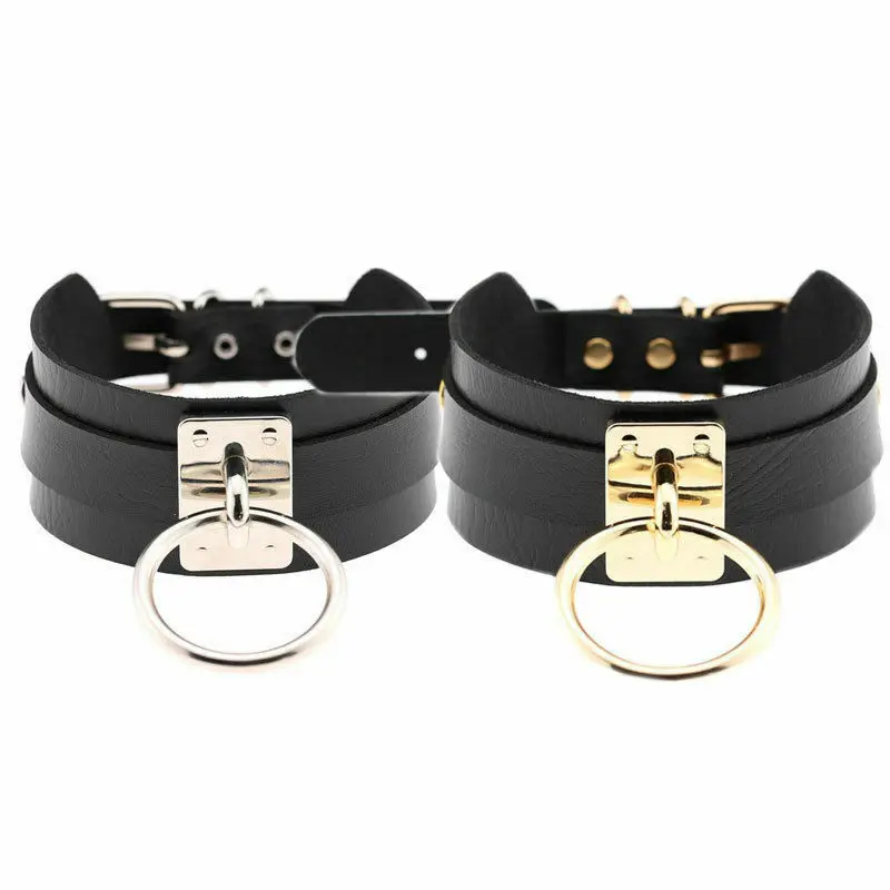 Колье-чокер женское золотистое в готическом стиле уплотнительное кольцо панк