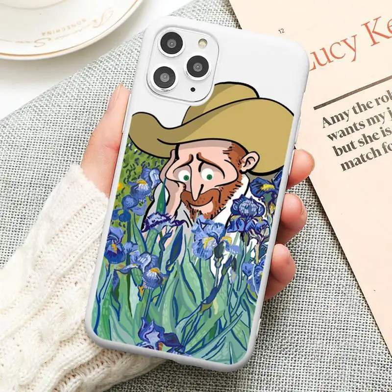 

Aesthetic Van Gogh graffiti Phone Cases Candy Color for iPhone 11 12 mini pro XS MAX 8 7 6 6S Plus X 5S SE 2020 XR