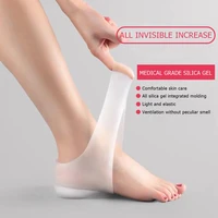 invisible height increase socks women men heel pads silicone gel lift insoles dress in socks cracked foot skin care tool massage