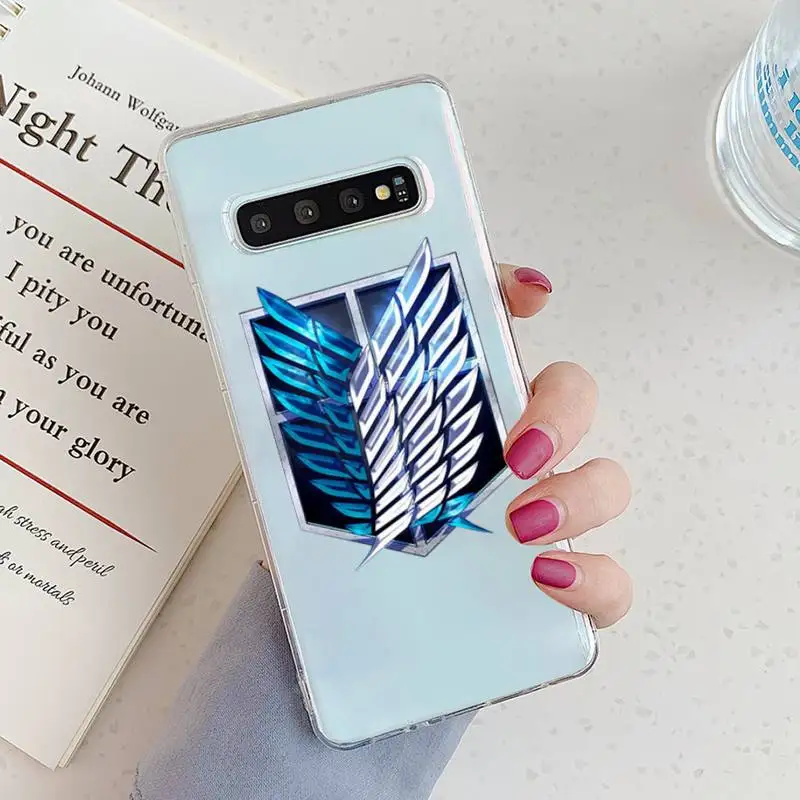 

Hot sale attack on titan Phone Case Transparent for Samsung A71 S9 10 20 HUAWEI p30 40 honor 10i 8x xiaomi note 8 Pro 10t 11