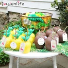 12 шт.лот, пластиковая чашка для питья кокосов в форме ананаса, фруктов, сока, чашки для вечеринки, гавайский Луау, день рождения, летнее пляжвечерние украшение для бассейна