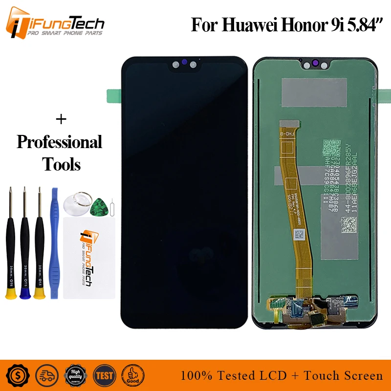5,84 '' для huawei Honor 9i /Honor 9N LLD-AL30 LLD-AL20 Полный ЖК-дисплей+ кодирующий преобразователь сенсорного экрана в сборе протестирован