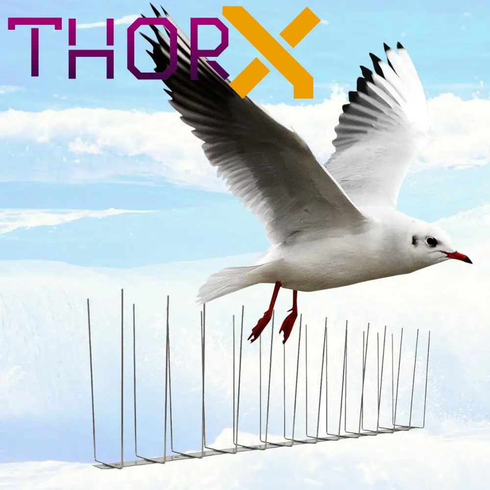 WL-02-TB 2 row seagull spikes on stainless steel base - high quality solution for bird control Titan | Дом и сад
