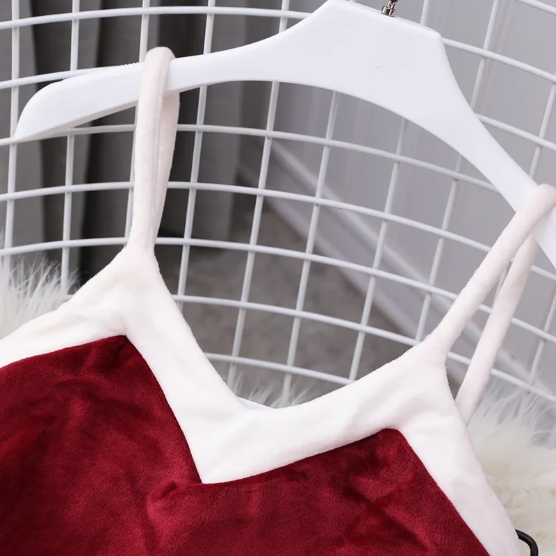 Фланелевая женская зимняя теплая Пижама комплект из 3 предметов пижама с