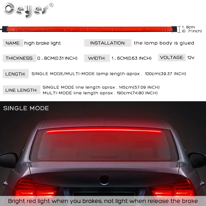 Ceyes автомобильный Стайлинг багажник задний стоп светильник с высоким креплением