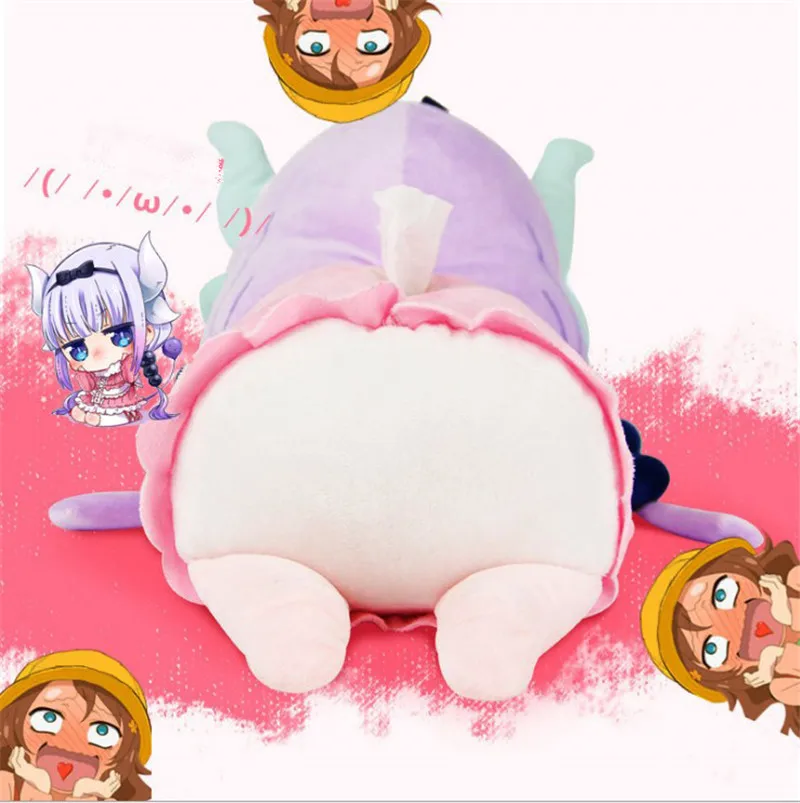 Аниме Miss Kobayashi's Dragon Maid KannaKamui плюшевая коробка аниме милый держатель салфеток