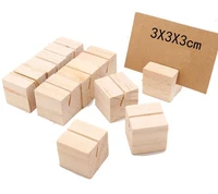 wood card holder name place card photo menu holder number clip stand desk accessories party wedding decoration sn119