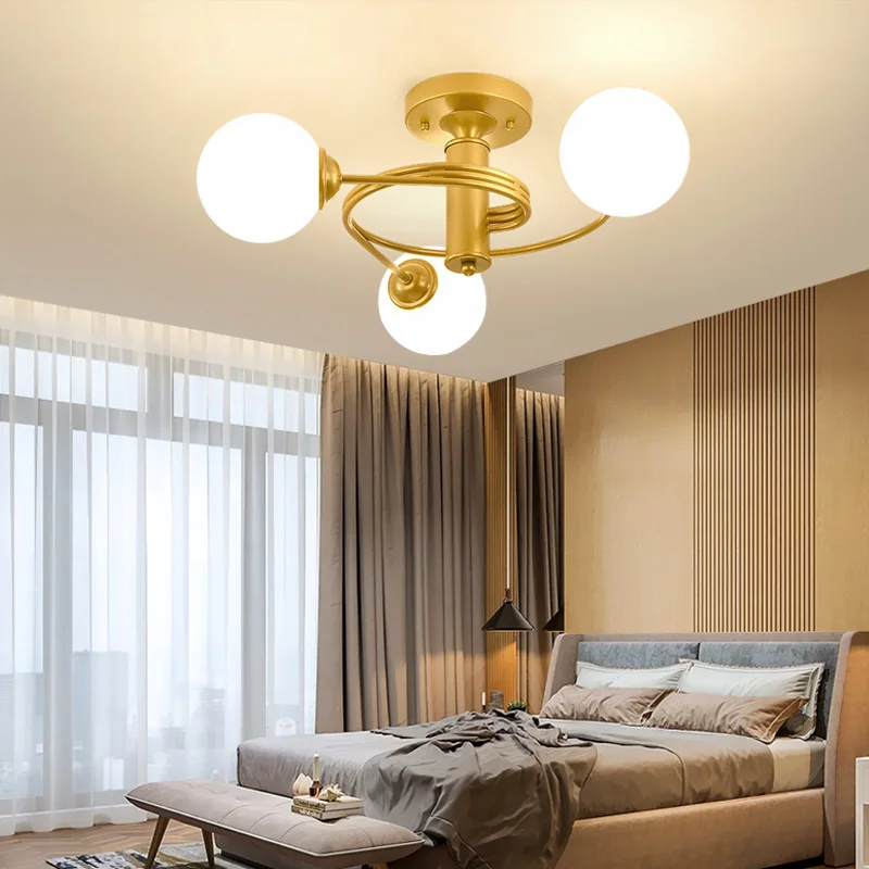 Современные светодиодные потолочные лампы потолочная лампа из стекла и золота в