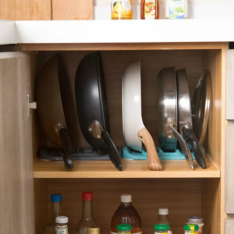 Кухонная полка для кастрюль крышек стеллаж бытовое хранилище слива кухонные