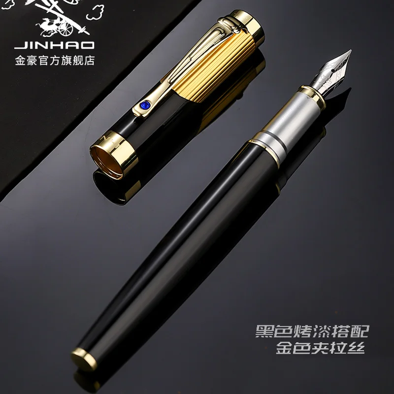 

Jinhao9009 Fountain Pen Caneta Dolma Kalem Pluma Fuente Caligraphy Luxury Ink Pen Vulpen Office Stationery Gift Platinum Preppy