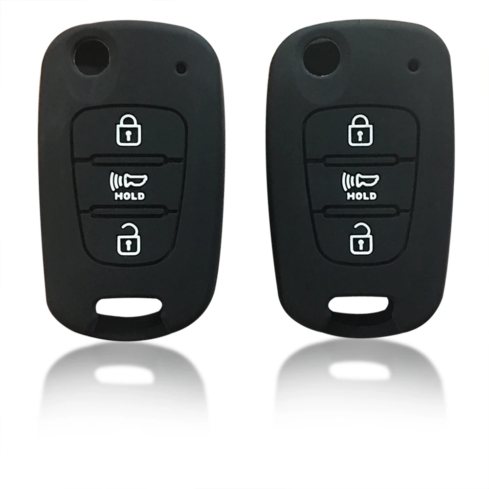 Силиконовый чехол для ключей KIA Rio 2012 2013 2014 3 кнопки складной Soul 2010 2011 2013|Футляр