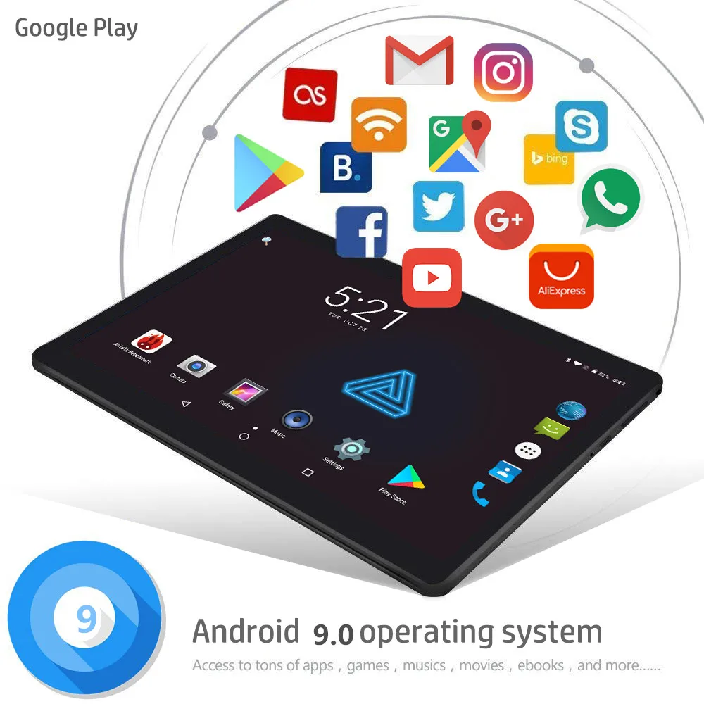 

2020 New 2.5D IPS tablet PC 4G Android 8.0 Octa Core Google Play tablets 6GB RAM 128GB ROM WiFi GPS 10' tablet Steel Screen