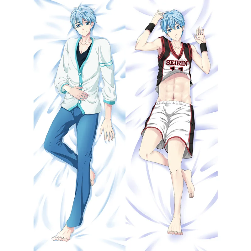 

Kuroko-funda para almohada de 150x50 CM, Anime japonés masculino, No baloncesto, Shintaro, Atsushi, tiro, Otaku, Dakimakura