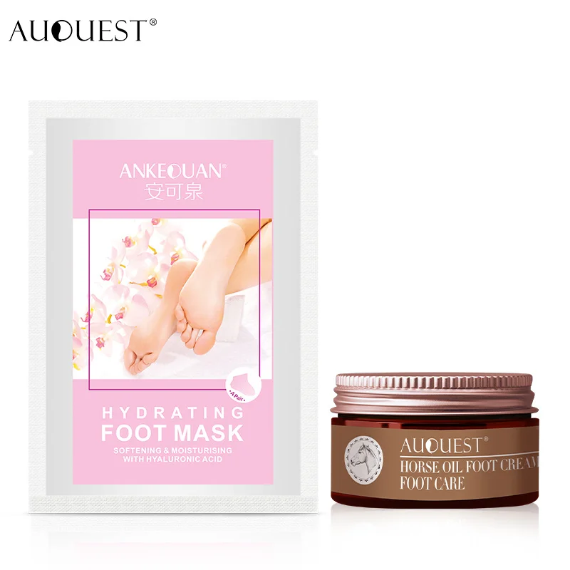 

AuQuest Foot Sock Mask Foot Cream Antifungal Calluses Peeling Dry Skin Foot Care Itching Anti Blister Foot Moisturizer