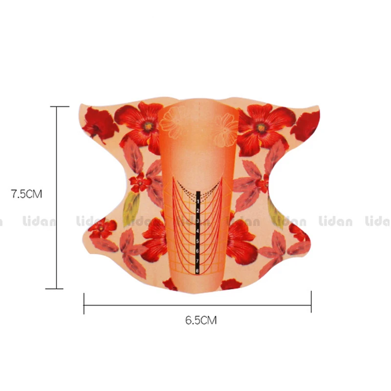 100 листов бумажный лоток для ногтей с бабочкой акриловые французские наконечники