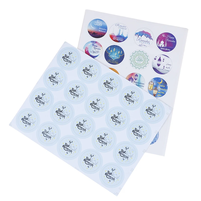 60 шт/3 листа украшения подарки для мусульман мусульманский ИД Мубарак наклейки в