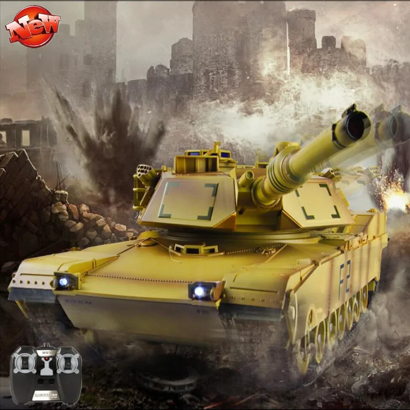 Радиоуправляемый боевой танк M1A2 10 типов вращение на 330 градусов имитация