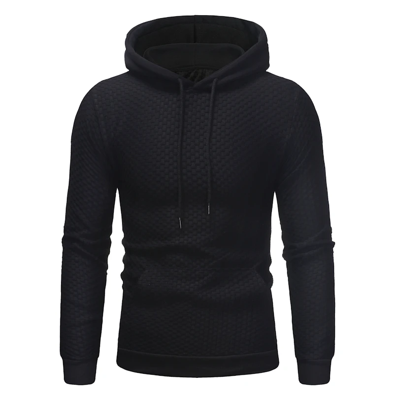 Мужские брендовые толстовки с капюшоном в клетку однотонная толстовка модный