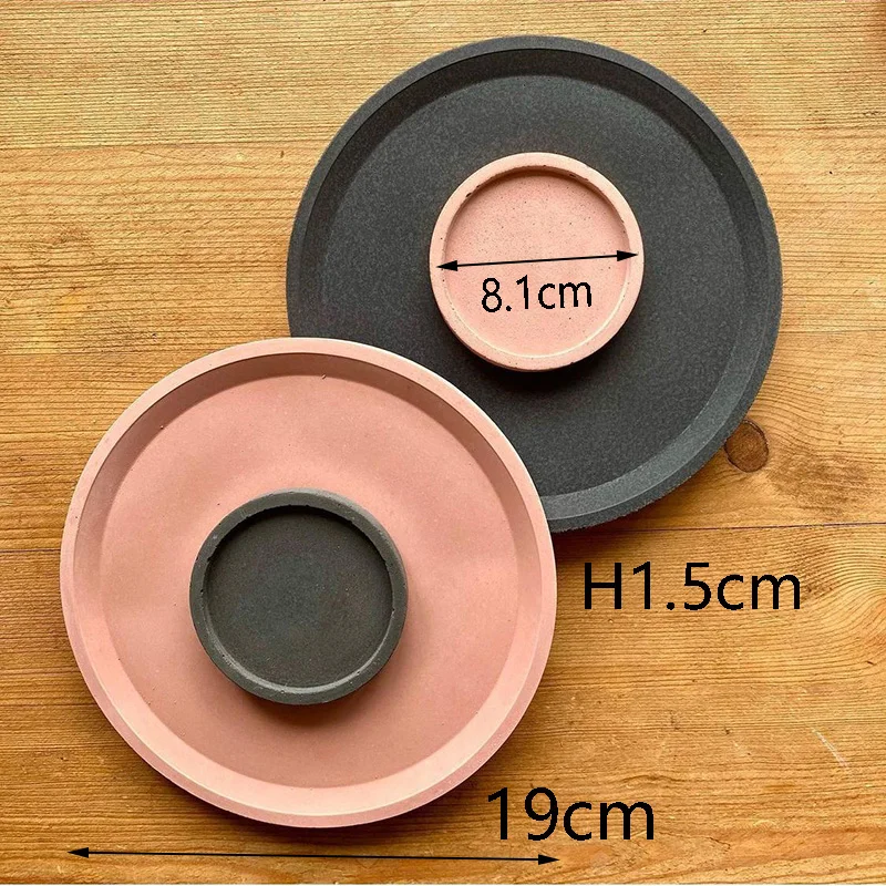 Бетонный лоток плесень с кружевной каймой большой Размеры круглый хранения