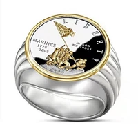 commemorating the 1775 american revolutionary war mens seal ring national freedom party club finger accessories gift