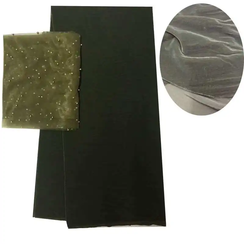 

hot sale African Lace Fabric Embroidered Nigerian Velvet Lace Fabric High Quality French Tulle Lace Fabric For Women dress