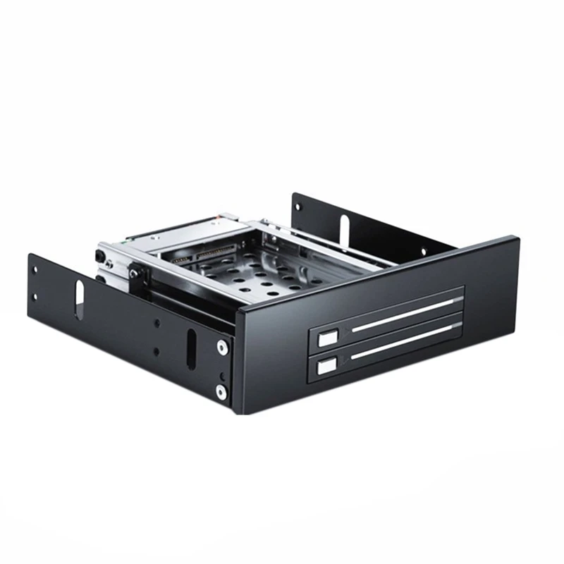 

2-Bay 2.5 Inch to 5.25in Optical Drive Tray SATA HDD/SSD Mobile Rack for 2.5in SSD Enclosure