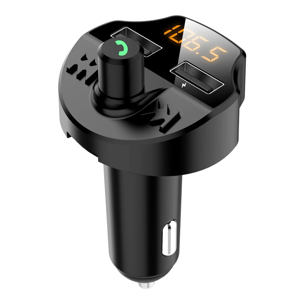 

Напряжение LCD FM передатчик навигация голосовое воспроизведение Bluetooth автомобильный комплект MP3 радио плеер Aux модулятор Handsfree Dual USB Автомоби...