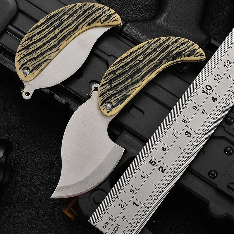 

Mini Outdoor Portable Gift Fruit Knife Leaf Knife Outdoor Multifunctional Folding Knife Pocket Gift Knife Pocket Knife