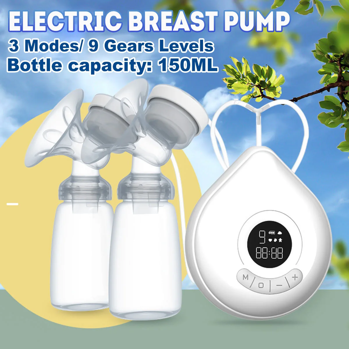 

Bilateral Electric Milk Feeding Breast Pump Automatic Massage Postpartum Lactator Pumps Baby Breastfeeding Smart Accessories