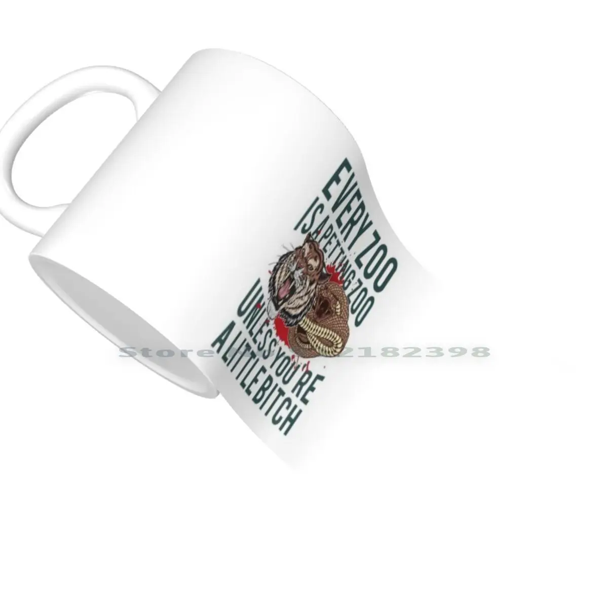 Every Zoo Is A Petting Unless You're Little Ceramic Mugs Coffee Cups Milk Tea Mug Pet Tiger | Дом и сад