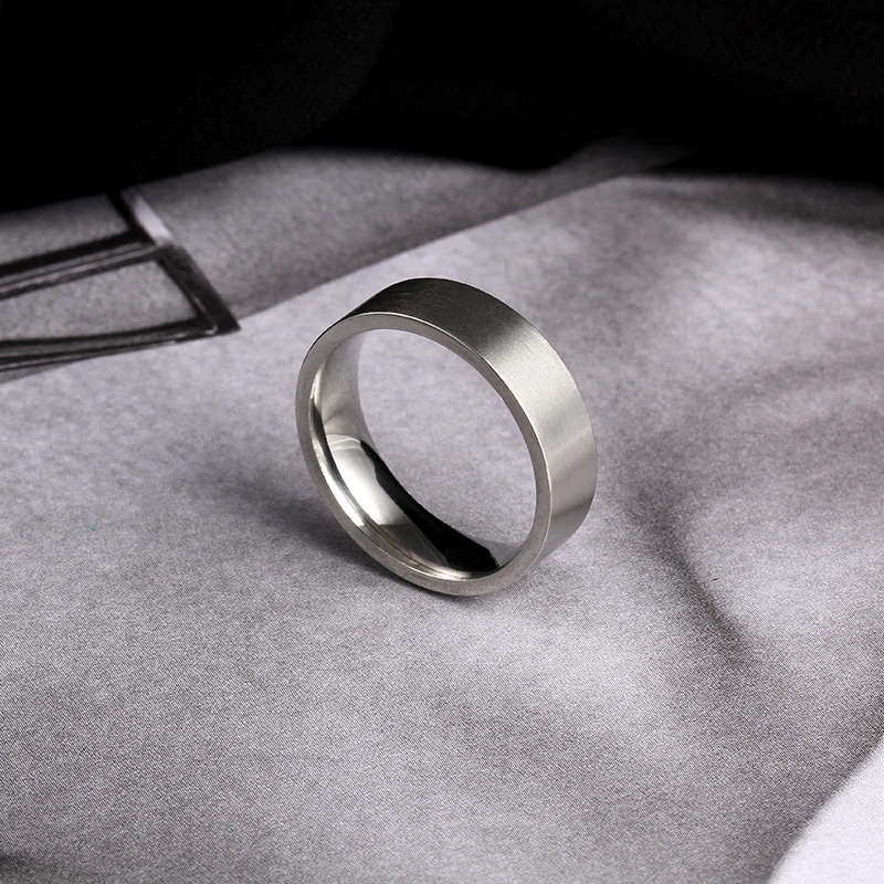 MOREDEAR 6 мм Серебряный титановый ремешок матовое свадебное из нержавеющей стали твердое кольцо для мужчин и женщин