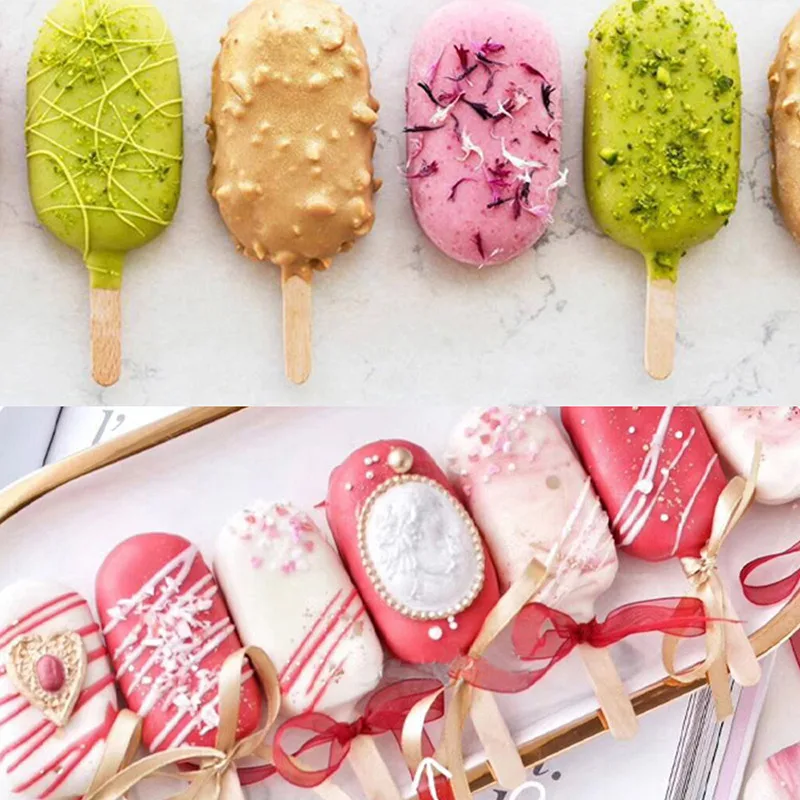 

Silicone Frozen Ice Cream Mold Juice Popsicle Maker Children Mould Lolly Tray Silicone Molds Cake decorating Baking #45