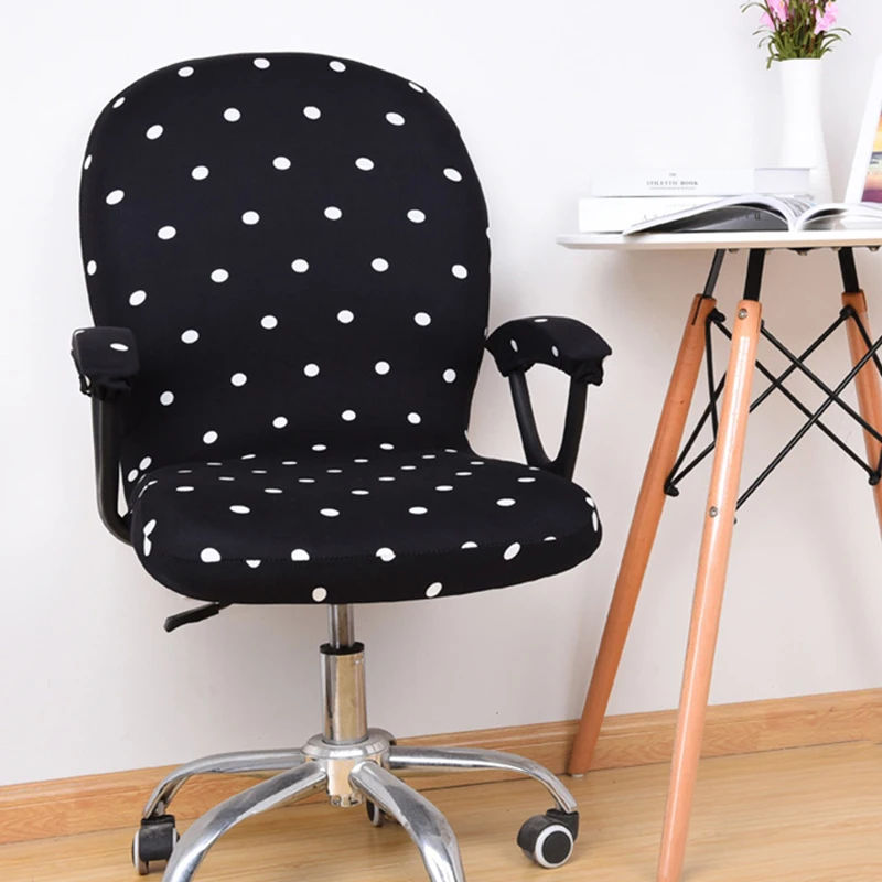 Office Computer Chair Cover Spandex Stretch Swivel Rotate Seat Antimacassar Elastic Printing Dining Slipcover | Дом и сад