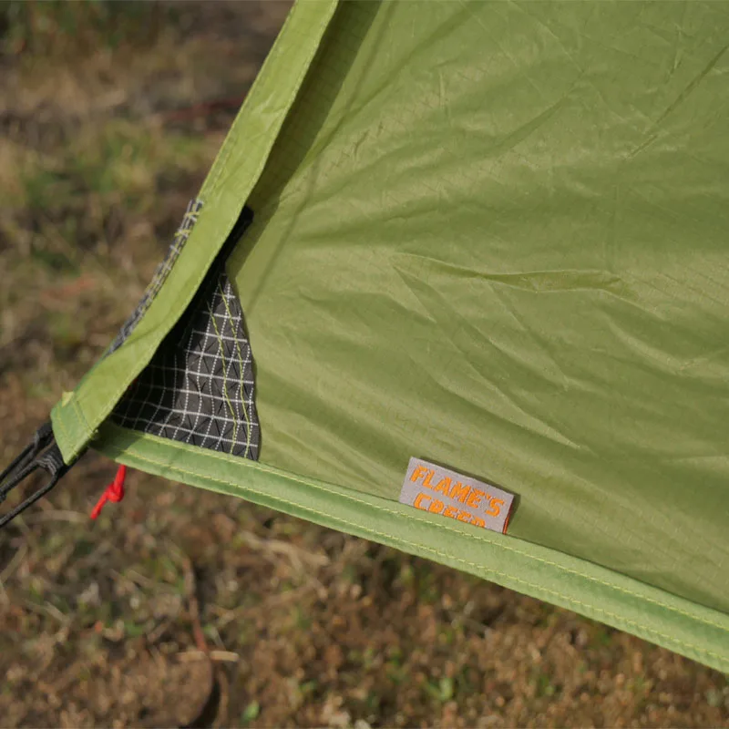 

FLAME'S CREED Lanshan 2 1 pro Tent Oudoor 2 1 Person Ultralight Camping Tent 3 Season 20D Silnylon Rodless Tent