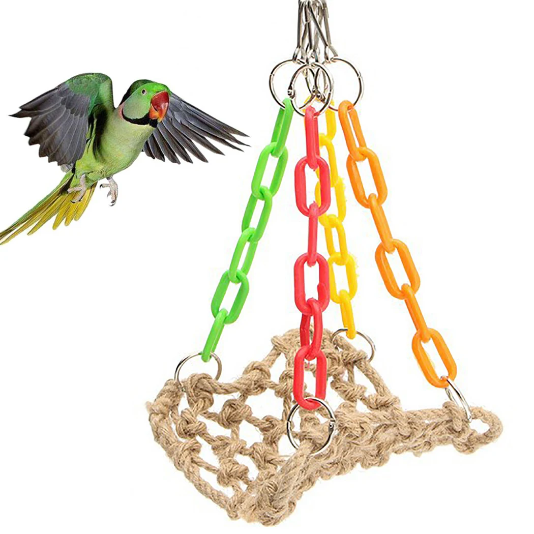 

Bird Chew Toy Parrot Parakeet Budgie Cockatiel Cage Hammock Swing Toy Hanging Toy Bird Nest Hanging Bed for Parrot