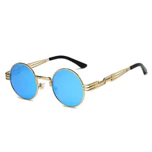 New Fashion Retro Steampunk Sunglasses Brand Design Women Men Round Metal Punk Sun glasses UV400 Shades Eyewear