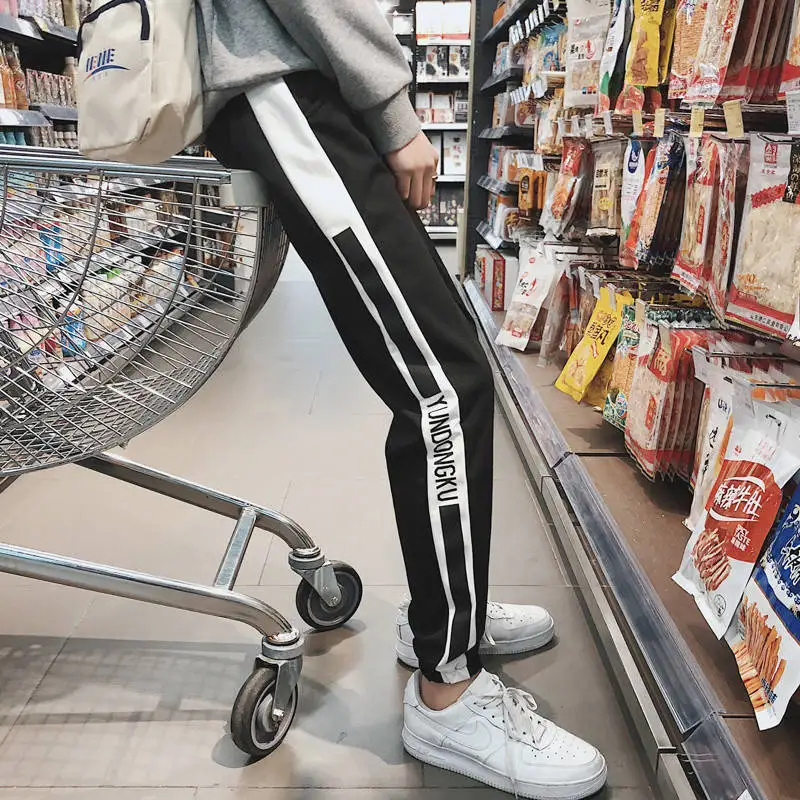 

Cool Female Hip Hop High Waist Harem Pants Streetwear Girl Slim Letter Print Pants Trouser Womens Black Cool Jogger Trousers 5XL